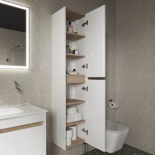 Пенал подвесной Sancos Smart PSM35W 35см белый глянец